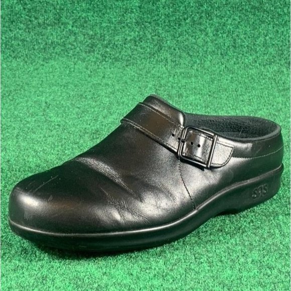 SAS Shoes Sas Low Back Black Leather Slip On Loafer Shoes Womens Sz
